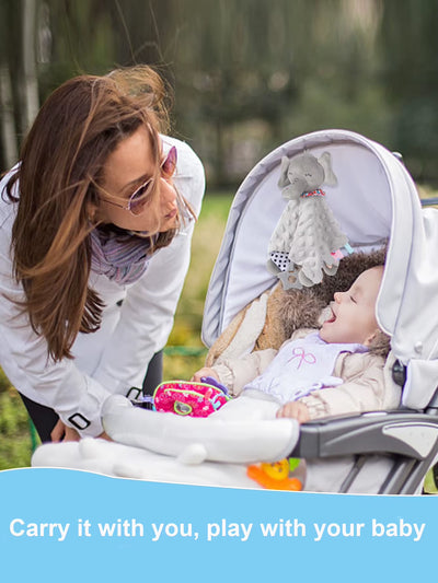 Elephant Baby Comforter Blanket Soft Appease Towel Baby Rattle Animals Toys Soothe Reassure Sleeping Towel Lathe Hangingtoddler