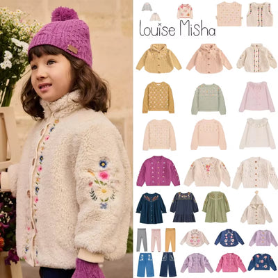 Spot Louise Misha 2025 AW New Children'S Sweater, Cape Cardigan, Knitted Pants, Coat