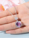 1Pc Luxury Geometric Hearth Necklace for Women Wedding Engagement Party Jewelry