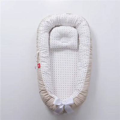 Travel Bed Infant Toddler Cotton Cradle for Newborn Baby Bed Bassinet Bumper New 85*50Cm Baby Nest Bed with Pillow Portable Crib