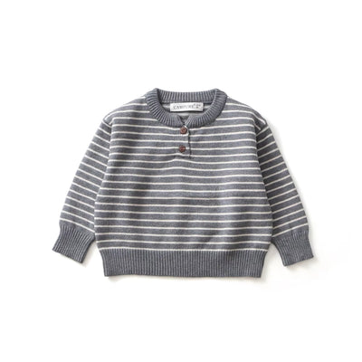 1-6 Y Kids Sweaters Striped Boys Knit Pullover Brief Style Boys Sweaters Casual Style Girls Knitwear
