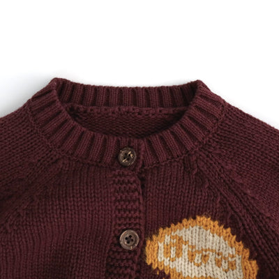 Autumn New Kids Sweaters Single Breast Girls Knitwear Vintage Girls Sweater Boys Knit Cardigas