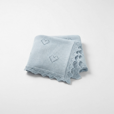 SnuggleNest Ultra-Soft Cotton Knit Baby Blanket 90x70