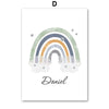 Sun Rainbow Moon Stars Planet Rocket Cartoon Explore Wall Art Canvas Painting Posters and Prints Pictures Baby Kids Room Decor