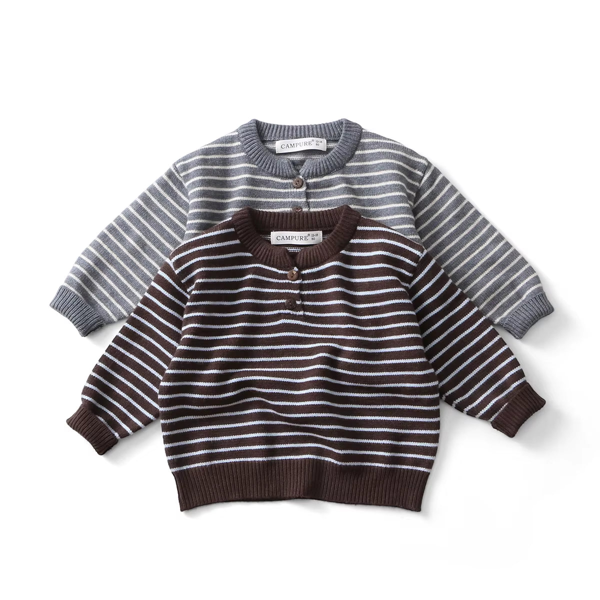 1-6 Y Kids Sweaters Striped Boys Knit Pullover Brief Style Boys Sweaters Casual Style Girls Knitwear