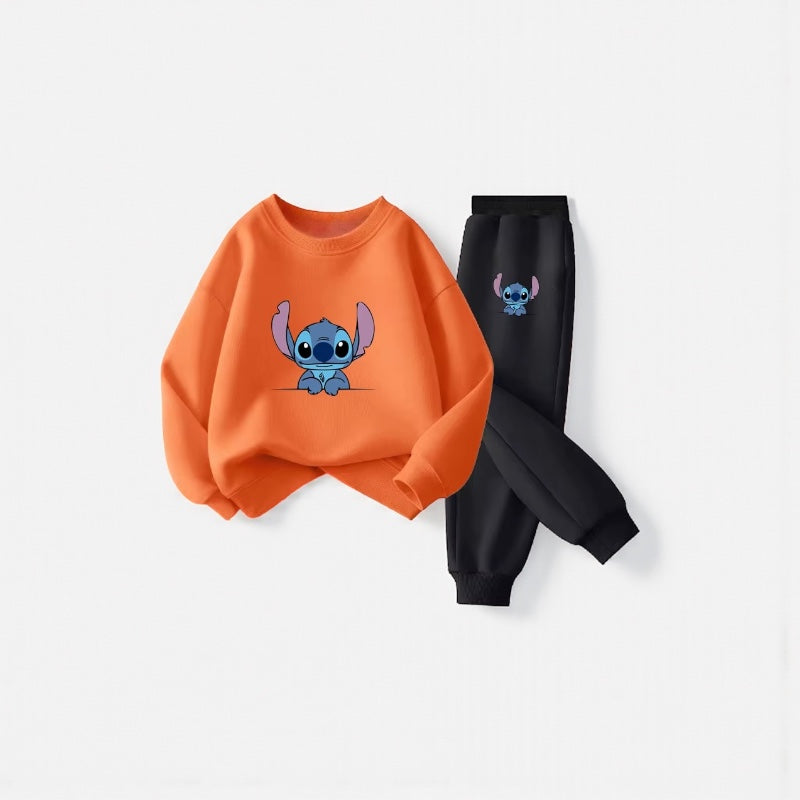 Stitch Style 2025: Kids' Cozy Pullover & Pants Set