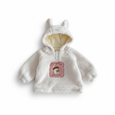 CozyBear Fur Lined Girls Winter Hoodie Sweatshirt
