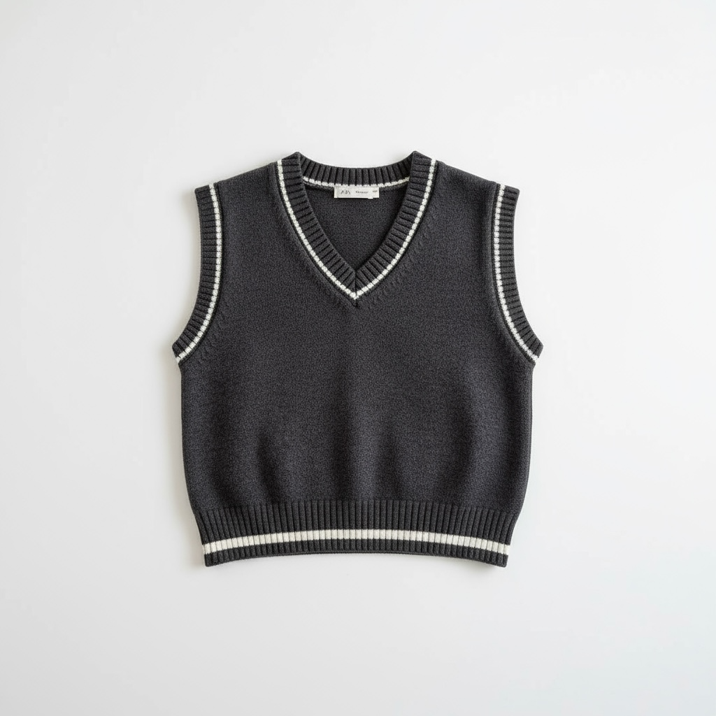 Boys' School Cotton Knit Vest – Spring/Autumn Style