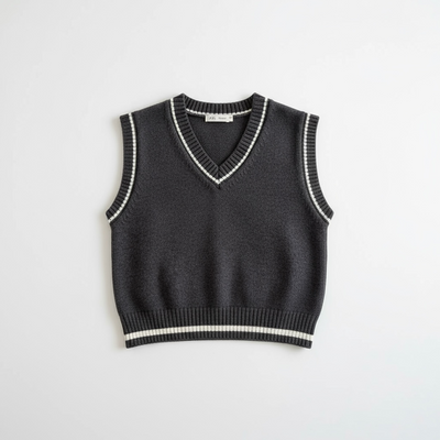 Boys' School Cotton Knit Vest – Spring/Autumn Style
