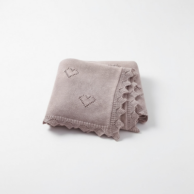 SnuggleNest Ultra-Soft Cotton Knit Baby Blanket 90x70