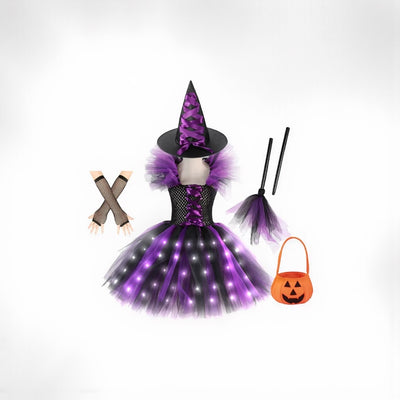 Glowing Spellbound Witch LED Costume for Girls 2025