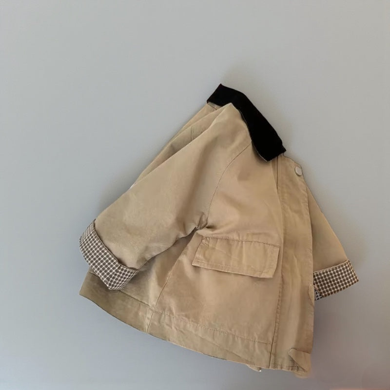 Korean Kids Spring Windbreaker - Baggy Casual 2025