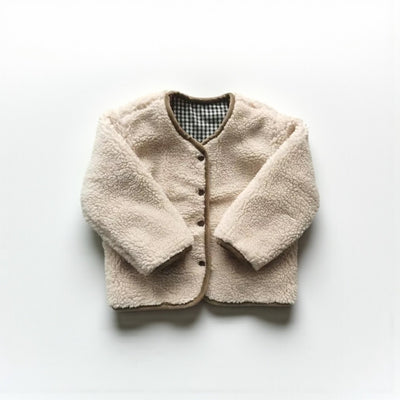 CozyFlip Kids: Reversible Plaid Plush Jacket