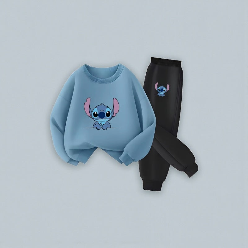 Stitch Style 2025: Kids' Cozy Pullover & Pants Set