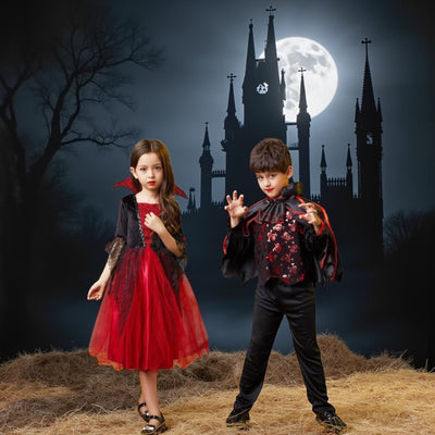 Scarlet Vampire Bride Costume – Kids’ Gothic Dress