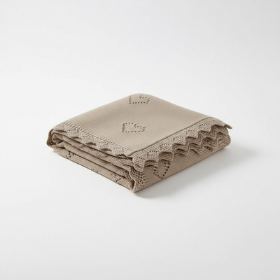 SnuggleNest Ultra-Soft Cotton Knit Baby Blanket 90x70