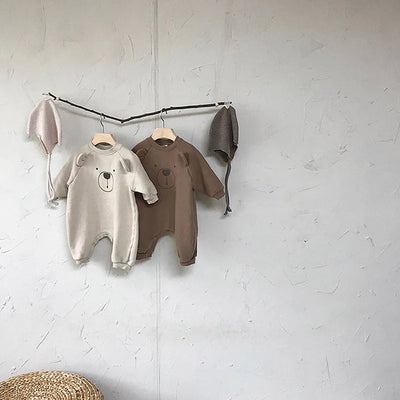 New Baby Rompers Cartoon Baby Girls Clothing Long Sleeve Infant Boys Play Suit Korean Baby Suit