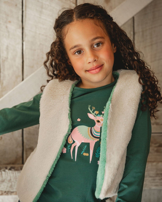 Organic Cotton Long Sleeve T-Shirt Dark Green