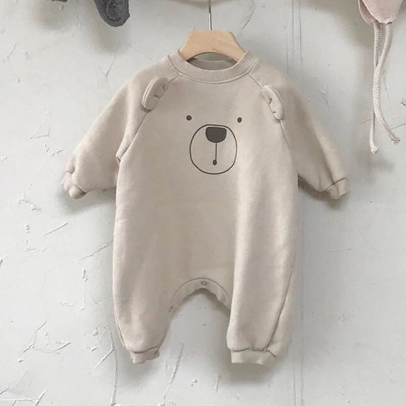 New Baby Rompers Cartoon Baby Girls Clothing Long Sleeve Infant Boys Play Suit Korean Baby Suit