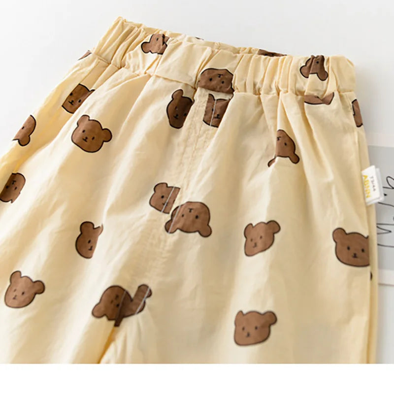 Spring Baby Pajama Set Single Breast Boys Sleeper Wear Baby Indoors Clothes