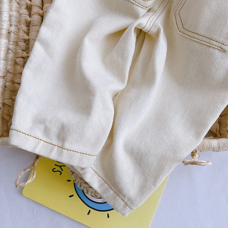 Autumn Fashion Denim Kids Baby Girls and Boys Jeans Straight Toddler Pants