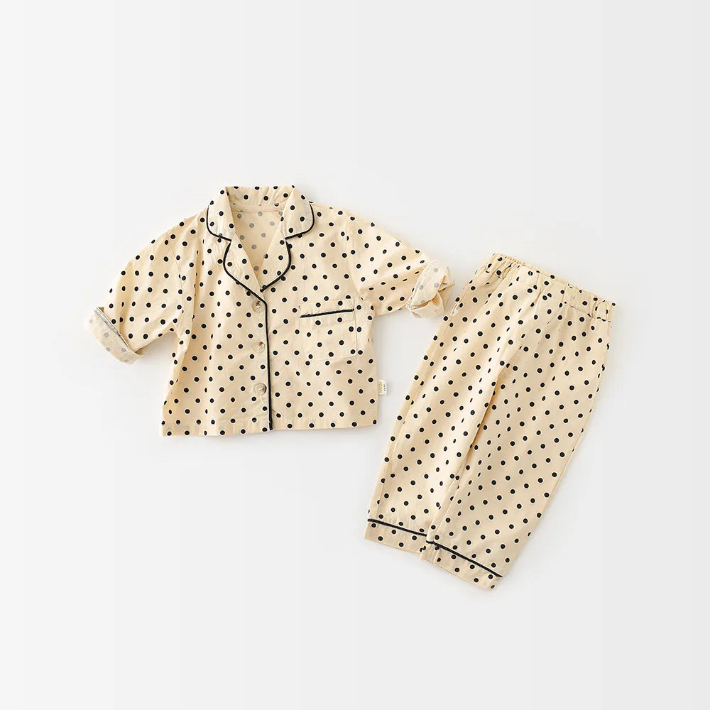 Spring Baby Pajama Set Single Breast Boys Sleeper Wear Baby Indoors Clothes