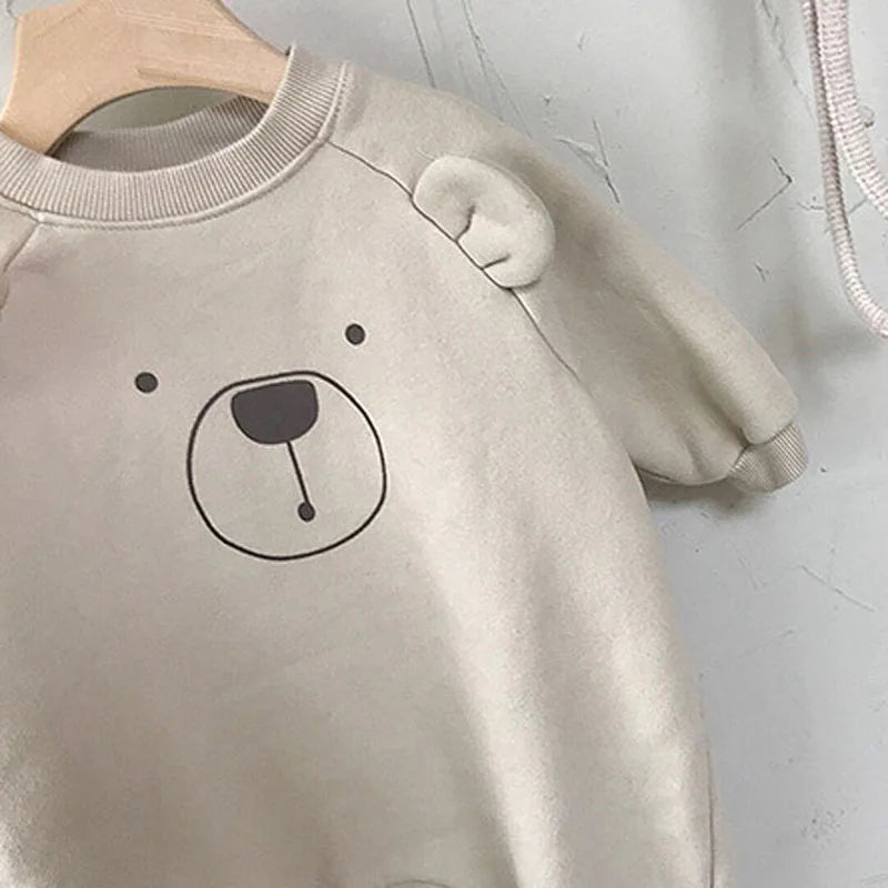 New Baby Rompers Cartoon Baby Girls Clothing Long Sleeve Infant Boys Play Suit Korean Baby Suit