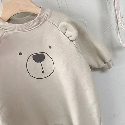 New Baby Rompers Cartoon Baby Girls Clothing Long Sleeve Infant Boys Play Suit Korean Baby Suit