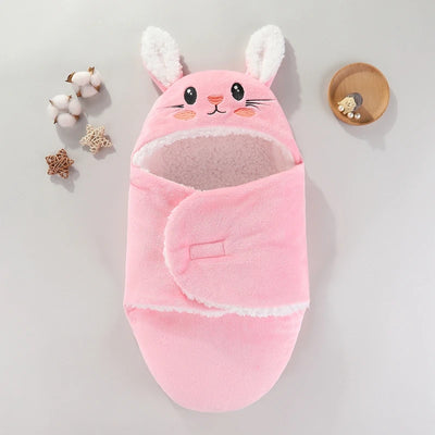 Soft Baby Sleeping Bags Warm Autumn and Winter Newborn Baby Wrap Blankets Cartooncocoon for Babies Flannel Baby Sleepsack 0-9M