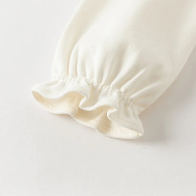 Dave Bella Children'S Autumn New Girl'S Long Sleeve Shirt Girls White Shirt Gentle Kids Elegant Pure Cotton Top Party DB3253132