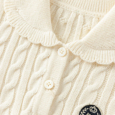 Dave Bella Autumn Girls Baby Children Knitted Sweater Pullover Sweet Cute Kids Gentle Knitwear College Style Warm DB4254789