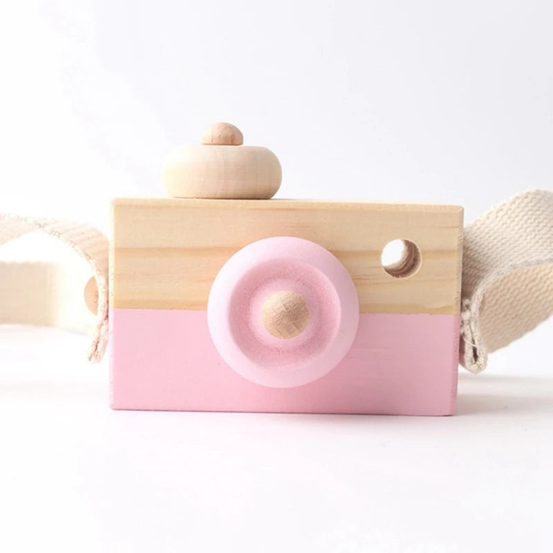 Wooden Fashion Camera Baby Toys Pendant Baby Block Montessori Toys for Children Wooden DIY Presents Nursing Gift Outdoor Toys