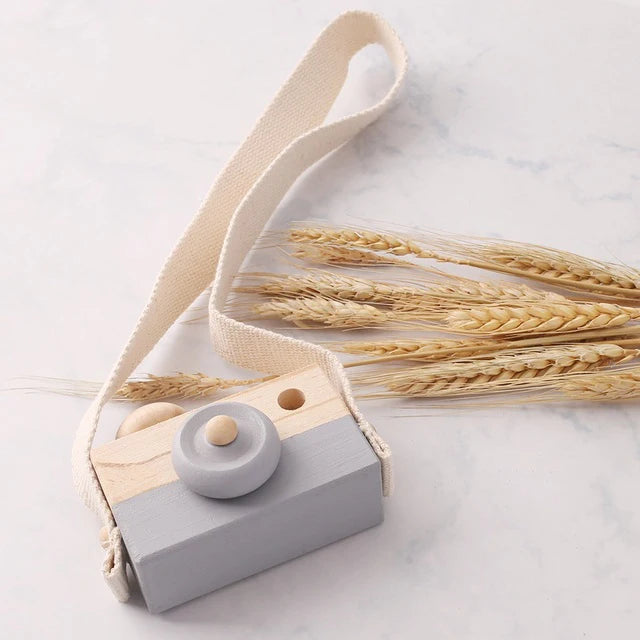 Wooden Fashion Camera Baby Toys Pendant Baby Block Montessori Toys for Children Wooden DIY Presents Nursing Gift Outdoor Toys