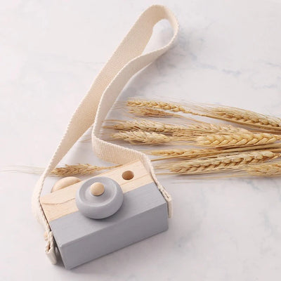 Wooden Fashion Camera Baby Toys Pendant Baby Block Montessori Toys for Children Wooden DIY Presents Nursing Gift Outdoor Toys