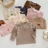 1-5 Y Kids Clothes Turtleneck Girls Blouse Fashion Cartoon Girls Shirt Heating Fabric Warm Base Tops