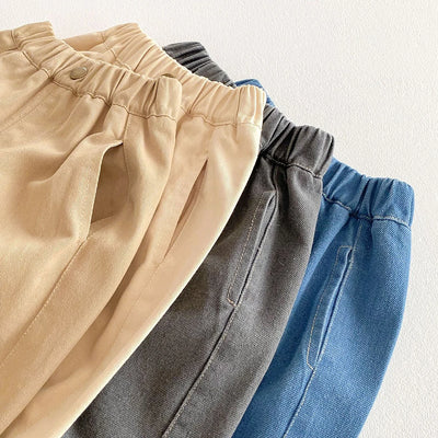 Spring 2025 Kids Jeans Daily Korean Style 1-5 Year Old Girls Denim Pants Boys Trousers Kids Pants