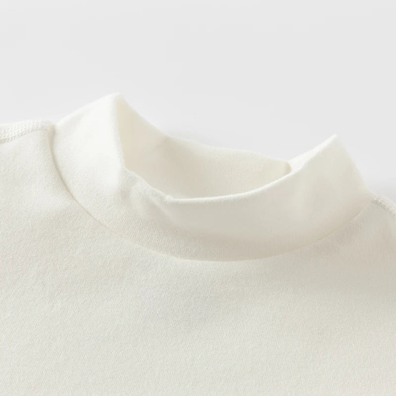 Dave Bella Autumn Winter Cotton Children'S Wear Half-Turtleneck Long Sleeve T-Shirt Warm Base Layer Top for Boys Girls DB4243694