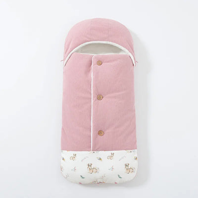 Corduroy Newborn Baby Wrap Blankets Cartoon Baby Sleeping Bags Envelope for Newborn Sleep Sack Cocoon for Baby Suitable for 0-6M
