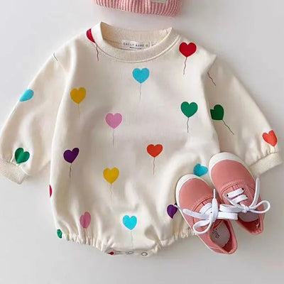 Baby Clothes Toddler Girls Clothing Balloon Print Boys Jumpsuits Infant