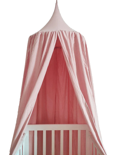 100% Cotton Crib Kids Room Deco Baldachin with Frill Bed Curtain Canopy for Nursery