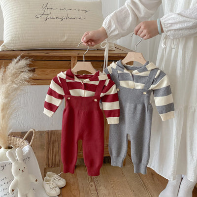 Autumn New Baby Clothing Set Infant Boys Knit Cardigans and Solid Cardigans 2Pcs Sweater Suit