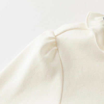 Dave Bella Children'S Autumn New Girl'S Long Sleeve Shirt Girls White Shirt Gentle Kids Elegant Pure Cotton Top Party DB3253132