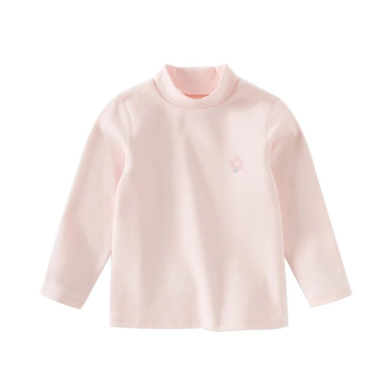 Dave Bella Autumn Winter Cotton Children'S Wear Half-Turtleneck Long Sleeve T-Shirt Warm Base Layer Top for Boys Girls DB4243694