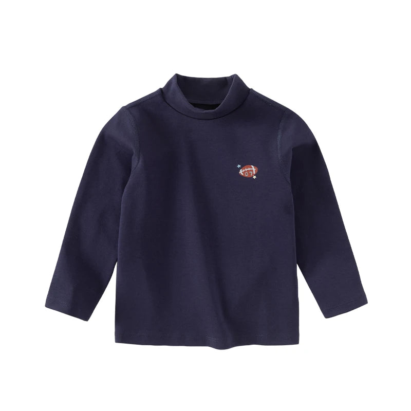 Dave Bella Autumn Winter Cotton Children'S Wear Half-Turtleneck Long Sleeve T-Shirt Warm Base Layer Top for Boys Girls DB4243694