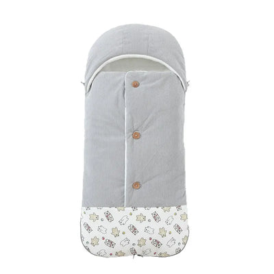 Corduroy Newborn Baby Wrap Blankets Cartoon Baby Sleeping Bags Envelope for Newborn Sleep Sack Cocoon for Baby Suitable for 0-6M