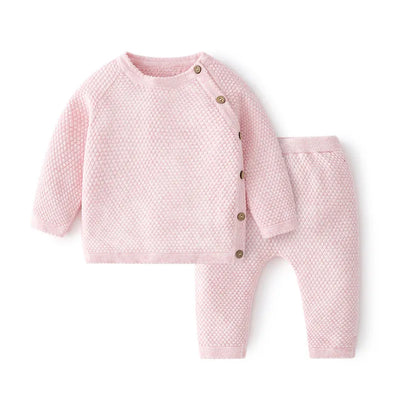 Baby Clothes Sets Ensembles Cotton Spring Newborn Boy Girl Infant Clothing Tops and Pants Knitted Sweater Baby Pajamas Sets