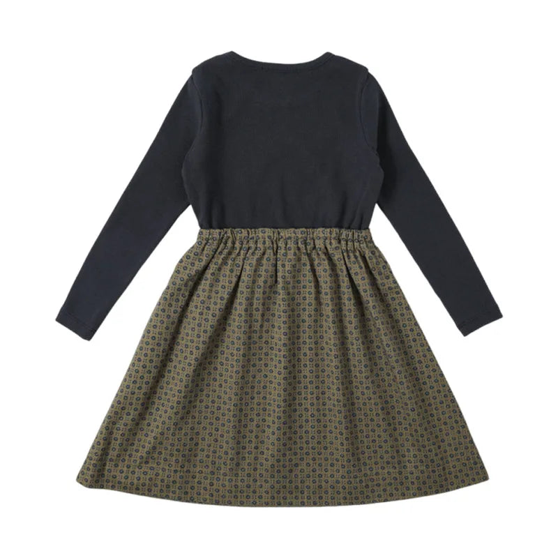 2025 New Floral Girls Blouse and Skirts Set Autumn Fashion Dress Kids Boy Sweaters Knitted Cardigan Casual Pant Long Sleeve Tee