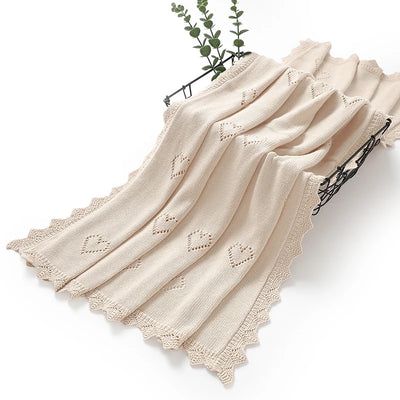 Baby Blankets Knitted 90*70Cm Ultra-Soft Cotton Newborn Infant Boys Girls Comforter Stroller Bedding Swaddle Wrap Sleeping Stuff