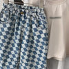 2-7 Y Kids Pants Plaid Boys Trousers Denim Kids Pants Casual Boys Jeans Fashion Kids Full Length Pants