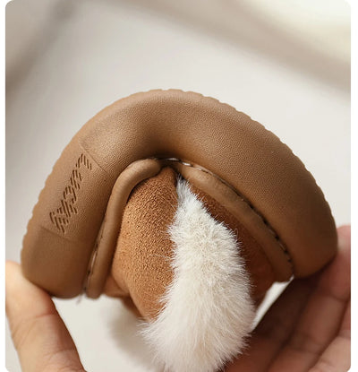 Cute Cartoon Winter Boots for Children Boy'S Girl'S Plush Boots Thick Warm Velvet Faux Fur Snow Boots for Toddler Kid'S Boots